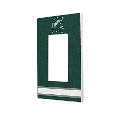 Michigan State Spartans Stripe Design Single Rocker Light Switch Plate