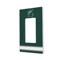 Michigan State Spartans Stripe Design Single Rocker Light Switch Plate