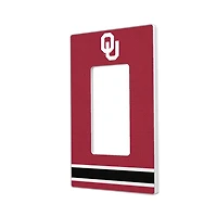 Oklahoma Sooners Stripe Design Single Rocker Light Switch Plate