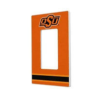 Oklahoma State Cowboys Stripe Design Single Rocker Light Switch Plate