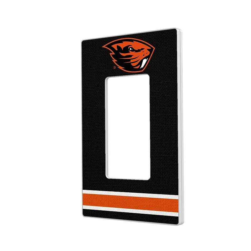 Oregon State Beavers Stripe Design Single Rocker Light Switch Plate