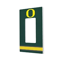 Oregon Ducks Stripe Design Single Rocker Light Switch Plate