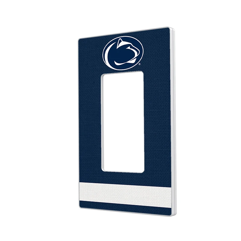 Penn State Nittany Lions Stripe Design Single Rocker Light Switch Plate