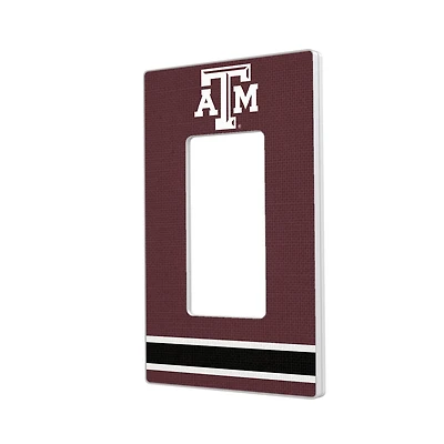 Texas A&M Aggies Stripe Design Single Rocker Light Switch Plate