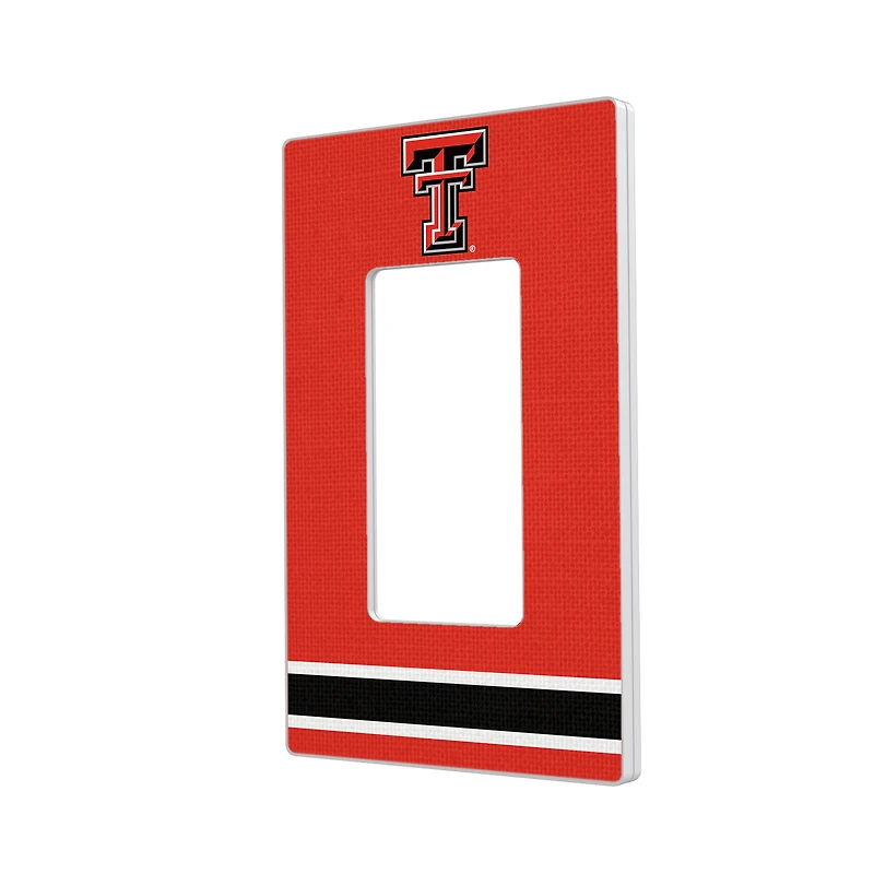Texas Tech Red Raiders Stripe Design Single Rocker Light Switch Plate