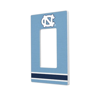 North Carolina Tar Heels Stripe Design Single Rocker Light Switch Plate