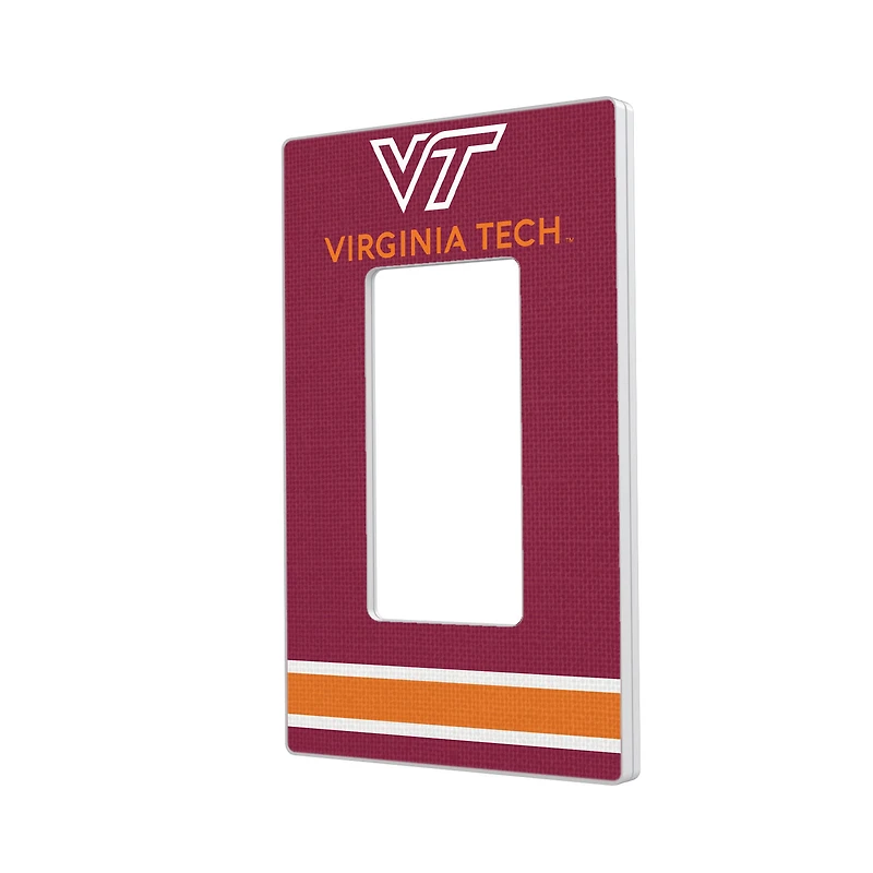 Virginia Tech Hokies Stripe Design Single Rocker Light Switch Plate