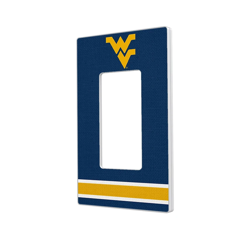 West Virginia Mountaineers Stripe Design Single Rocker Light Switch Plate