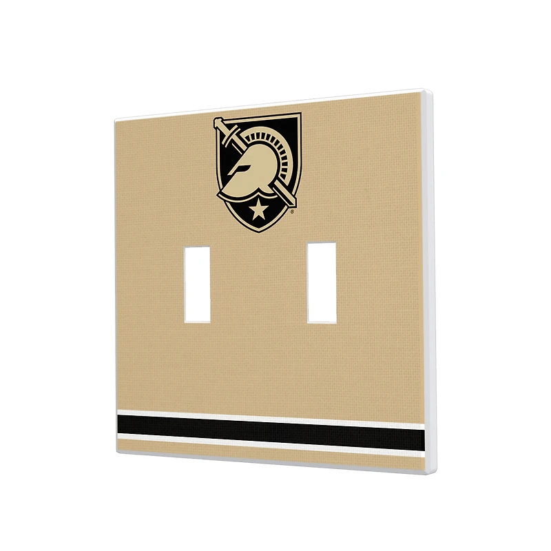 Army Black Knights Stripe Design Double Toggle Light Switch Plate