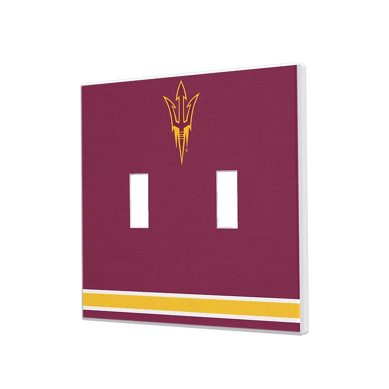 Arizona State Sun Devils Stripe Design Double Toggle Light Switch Plate