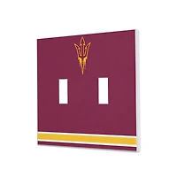 Arizona State Sun Devils Stripe Design Double Toggle Light Switch Plate