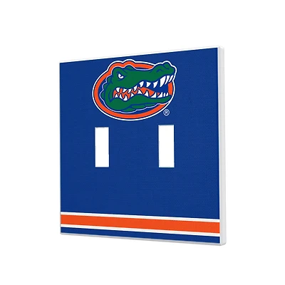 Florida Gators Stripe Design Double Toggle Light Switch Plate