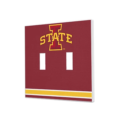 Iowa State Cyclones Stripe Design Double Toggle Light Switch Plate