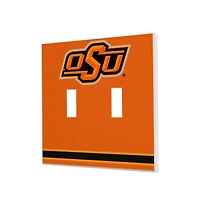 Oklahoma State Cowboys Stripe Design Double Toggle Light Switch Plate