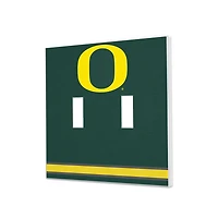 Oregon Ducks Stripe Design Double Toggle Light Switch Plate