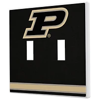 Purdue Boilermakers Stripe Design Double Toggle Light Switch Plate