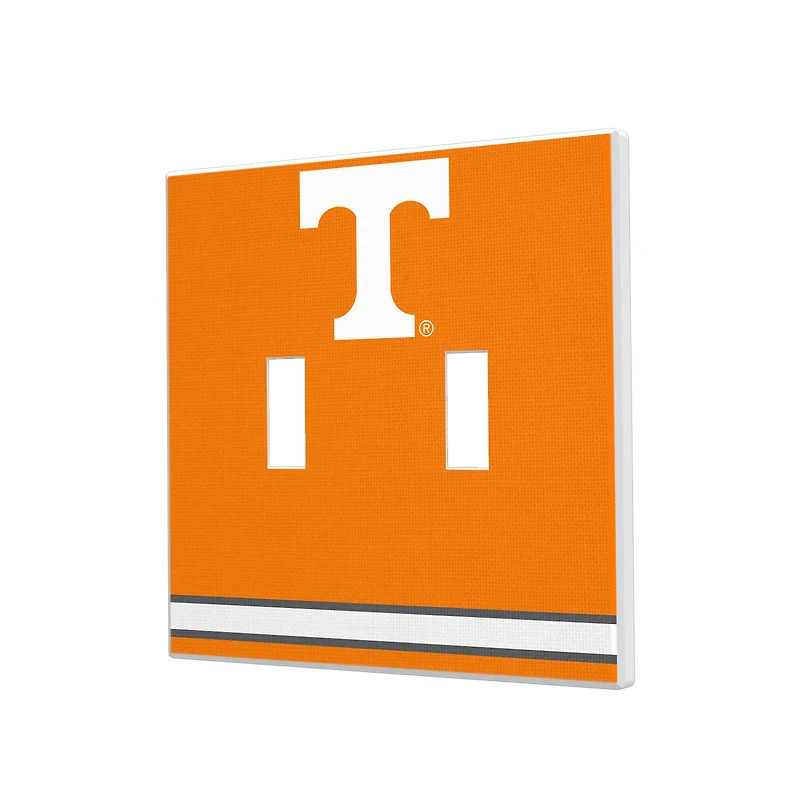 Tennessee Volunteers Stripe Design Double Toggle Light Switch Plate