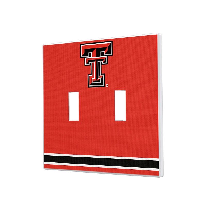 Texas Tech Red Raiders Stripe Design Double Toggle Light Switch Plate