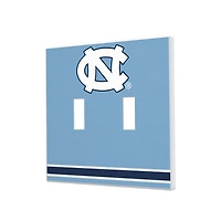 North Carolina Tar Heels Stripe Design Double Toggle Light Switch Plate