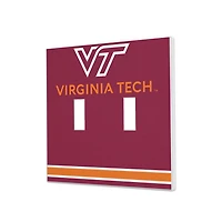 Virginia Tech Hokies Stripe Design Double Toggle Light Switch Plate