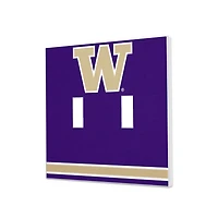 Washington Huskies Stripe Design Double Toggle Light Switch Plate