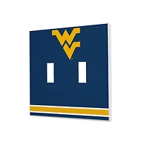 West Virginia Mountaineers Stripe Design Double Toggle Light Switch Plate