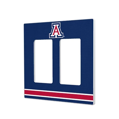 Arizona Wildcats Stripe Design Double Rocker Light Switch Plate