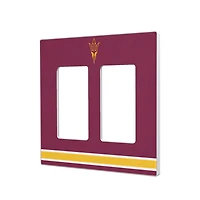 Arizona State Sun Devils Stripe Design Double Rocker Light Switch Plate