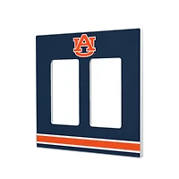 Auburn Tigers Stripe Design Double Rocker Light Switch Plate