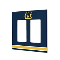 Cal Bears Stripe Design Double Rocker Light Switch Plate