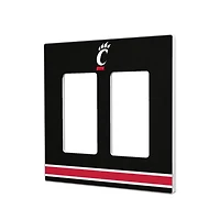 Cincinnati Bearcats Stripe Design Double Rocker Light Switch Plate