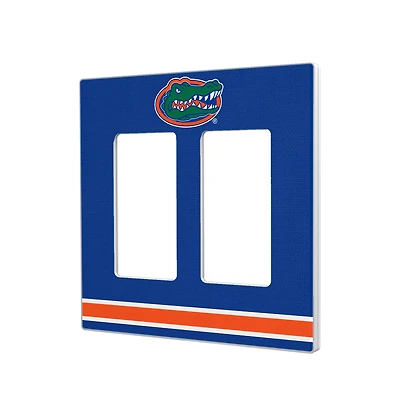 Florida Gators Stripe Design Double Rocker Light Switch Plate