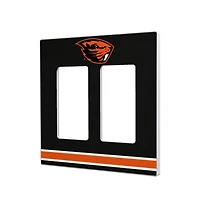 Oregon State Beavers Stripe Design Double Rocker Light Switch Plate