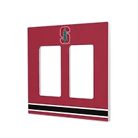 Stanford Cardinal Stripe Design Double Rocker Light Switch Plate