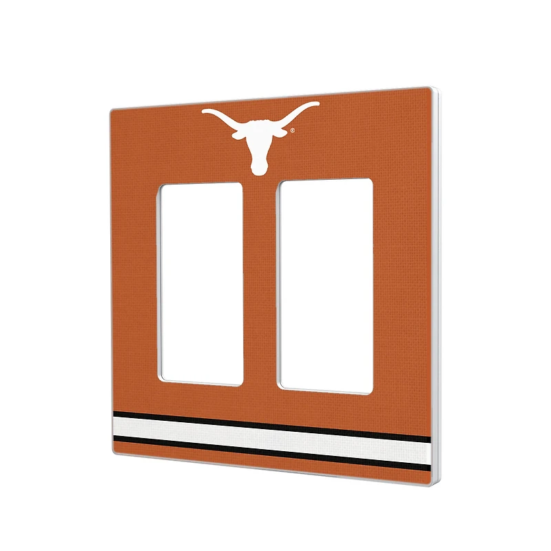 Texas Longhorns Stripe Design Double Rocker Light Switch Plate