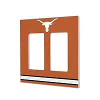 Texas Longhorns Stripe Design Double Rocker Light Switch Plate