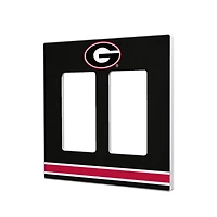 Georgia Bulldogs Stripe Design Double Rocker Light Switch Plate