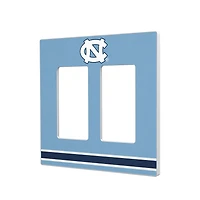 North Carolina Tar Heels Stripe Design Double Rocker Light Switch Plate