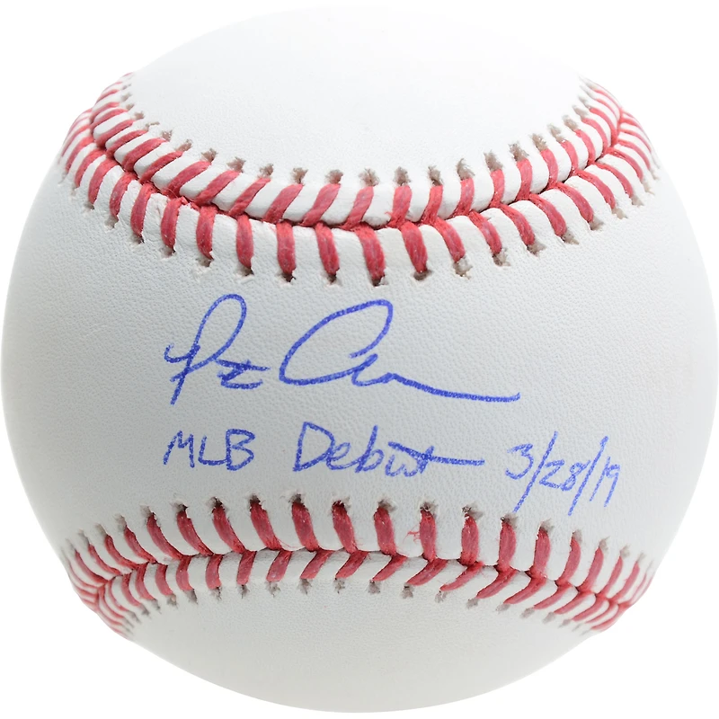Pete Alonso New York Mets Autographed Baseball with "3/28/19 Debut" Inscription