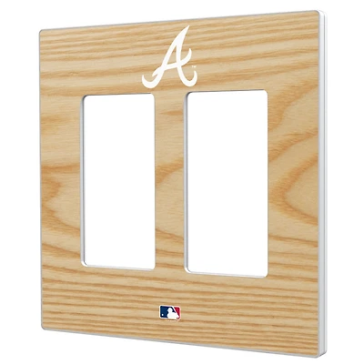 Atlanta Braves Baseball Bat Design Double Rocker Light Switch Plate