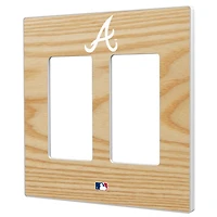 Atlanta Braves Baseball Bat Design Double Rocker Light Switch Plate
