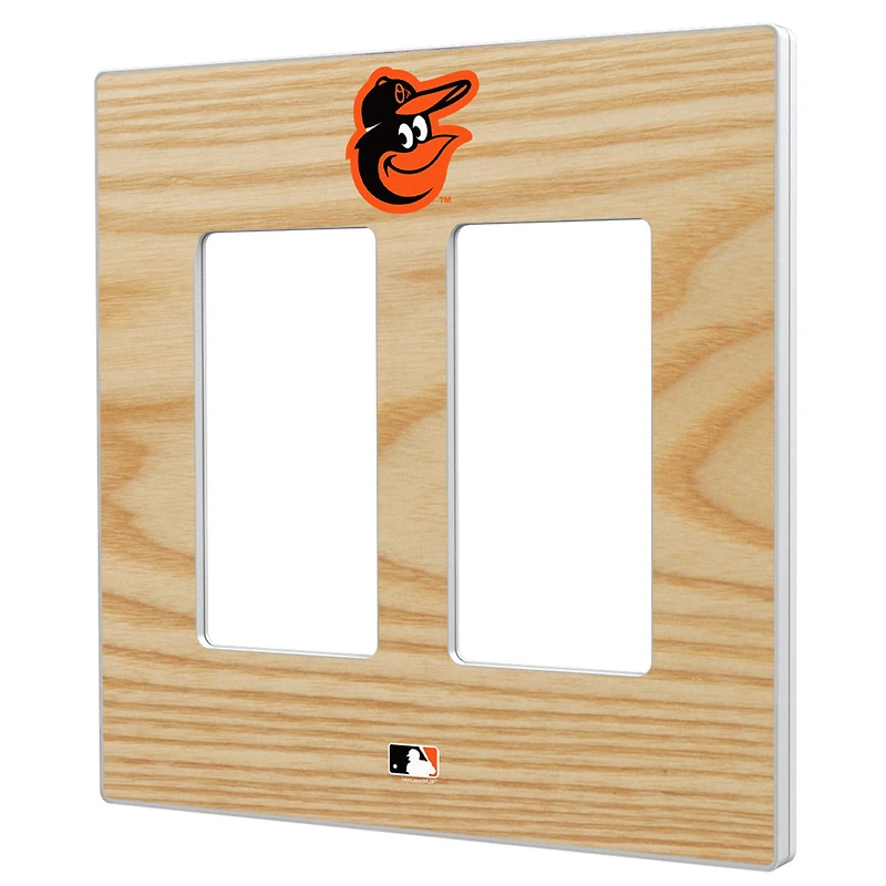 Baltimore Orioles Baseball Bat Design Double Rocker Light Switch Plate
