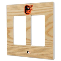 Baltimore Orioles Baseball Bat Design Double Rocker Light Switch Plate