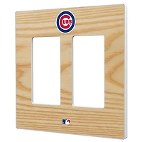 Chicago Cubs Baseball Bat Design Double Rocker Light Switch Plate