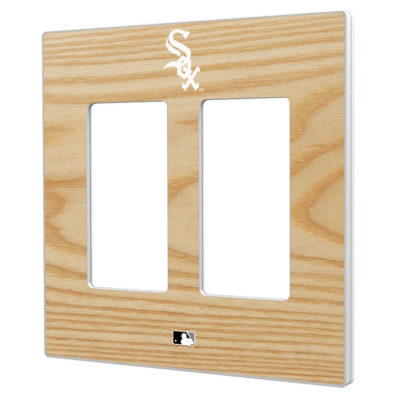 Chicago White Sox Baseball Bat Design Double Rocker Light Switch Plate