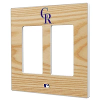 Colorado Rockies Baseball Bat Design Double Rocker Light Switch Plate