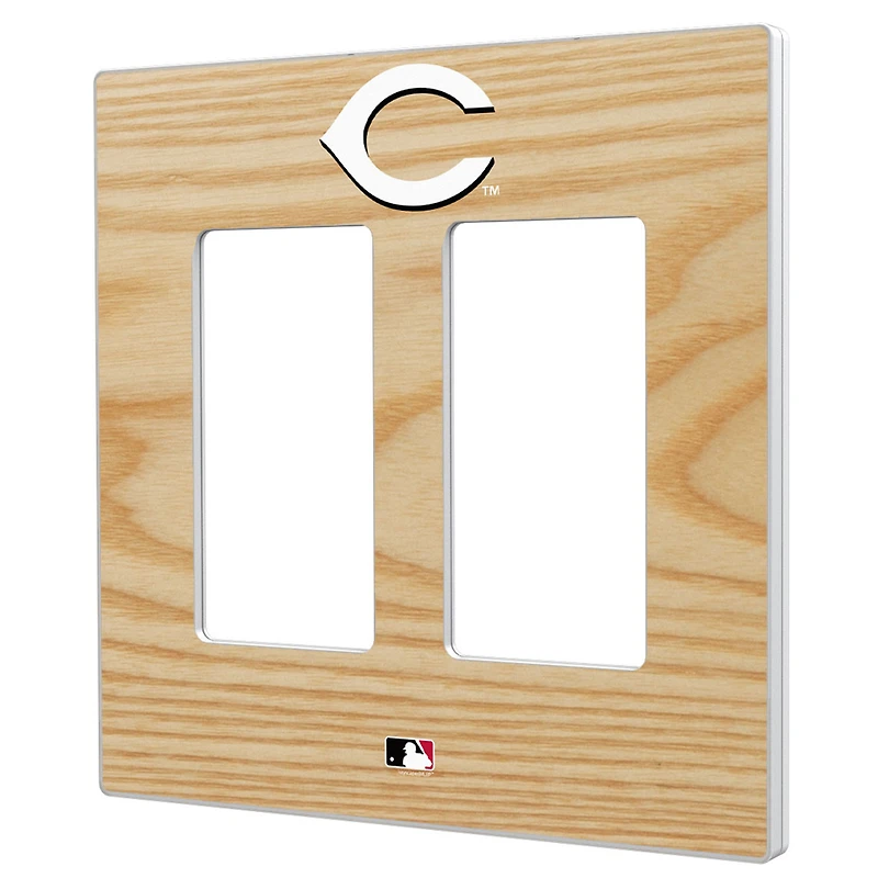 Cincinnati Reds Baseball Bat Design Double Rocker Light Switch Plate
