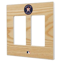 Houston Astros Baseball Bat Design Double Rocker Light Switch Plate