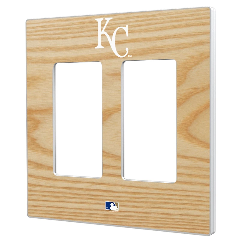 Kansas City Royals Baseball Bat Design Double Rocker Light Switch Plate