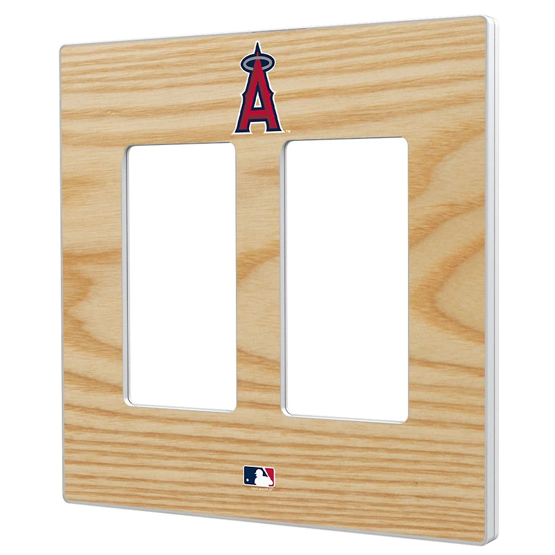 Los Angeles Angels Baseball Bat Design Double Rocker Light Switch Plate